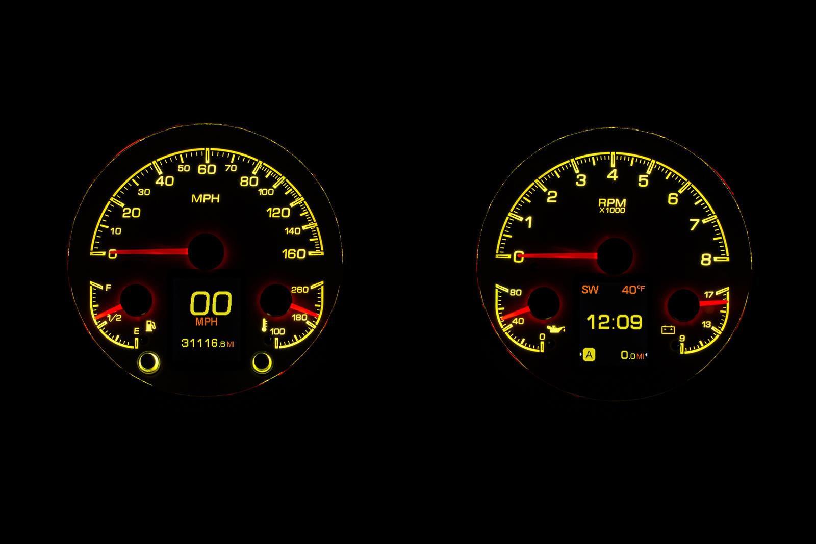 Dakota Digital HDX Direct-Fit Analog Gauge Systems HDX-47C-PU-S