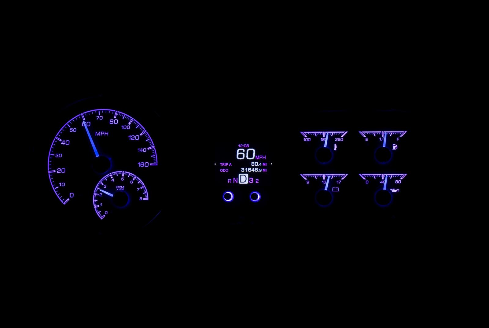 Dakota Digital HDX Direct-Fit Analog Gauge Systems HDX-53C-K