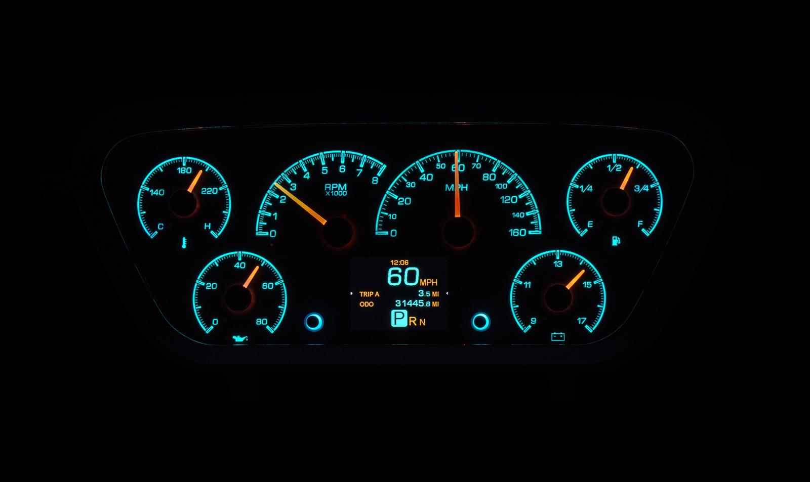 Dakota Digital HDX Direct-Fit Analog Gauge Systems HDX-53F-PU-S