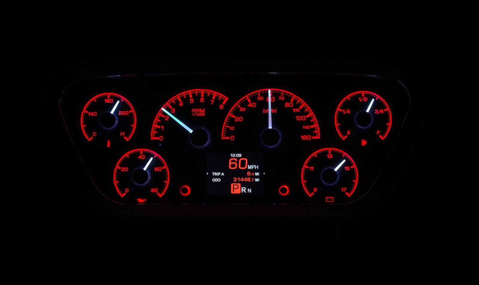 Dakota Digital HDX Direct-Fit Analog Gauge Systems HDX-53F-PU-S