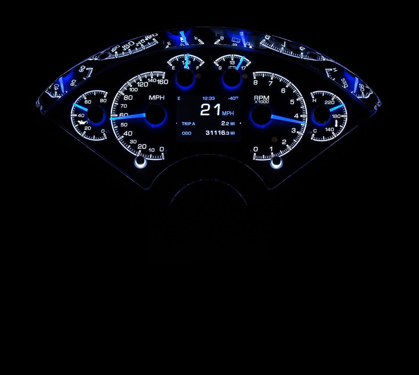 Dakota Digital HDX Direct-Fit Analog Gauge Systems HDX-55C-S