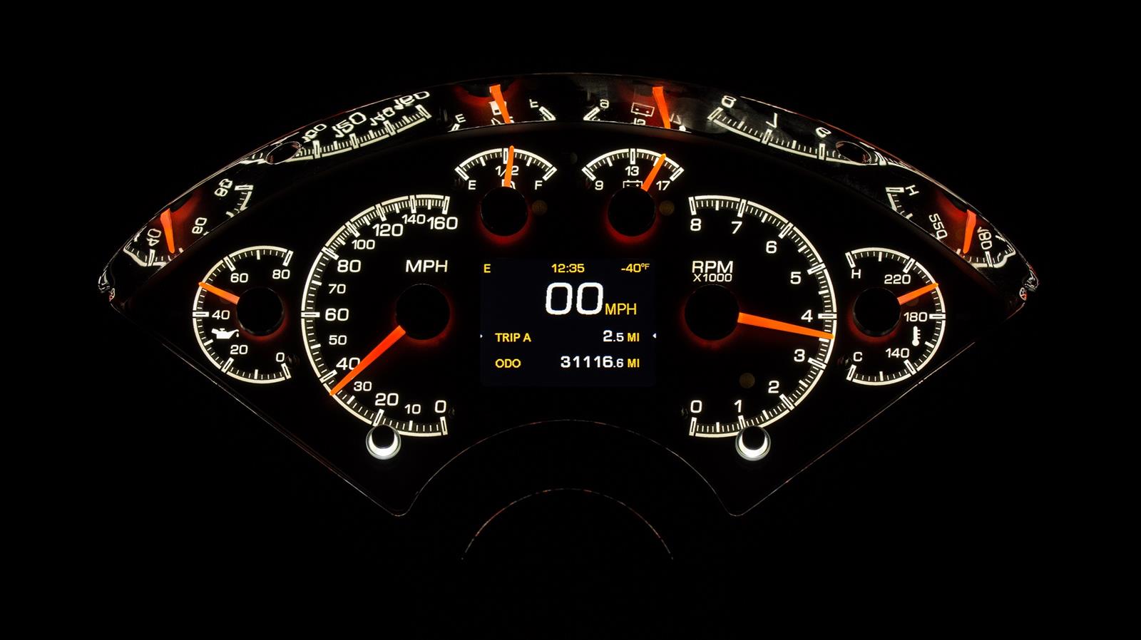 Dakota Digital HDX Direct-Fit Analog Gauge Systems HDX-55C-K