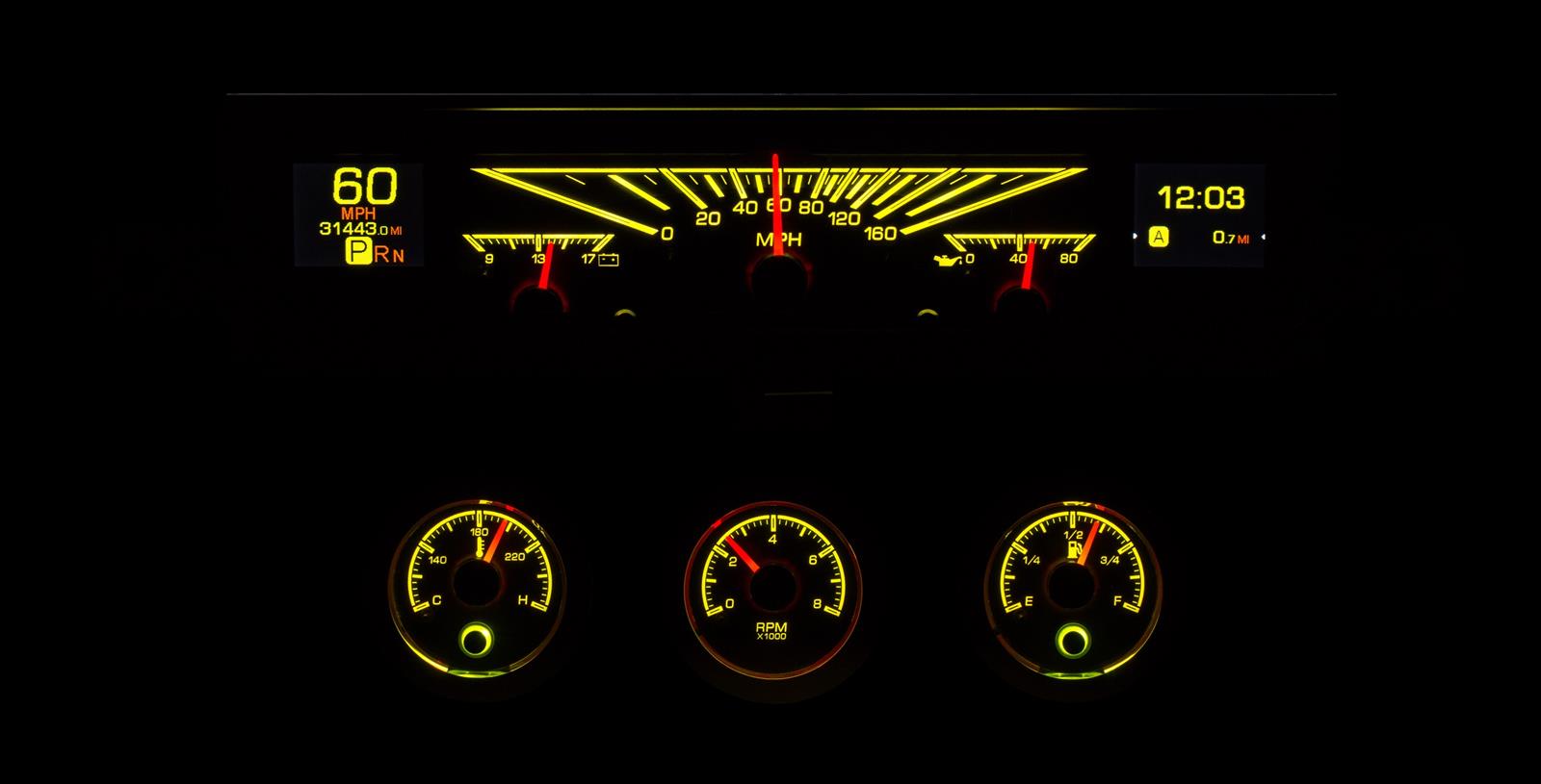 Dakota Digital HDX Direct-Fit Analog Gauge Systems HDX-61C-IMP-S