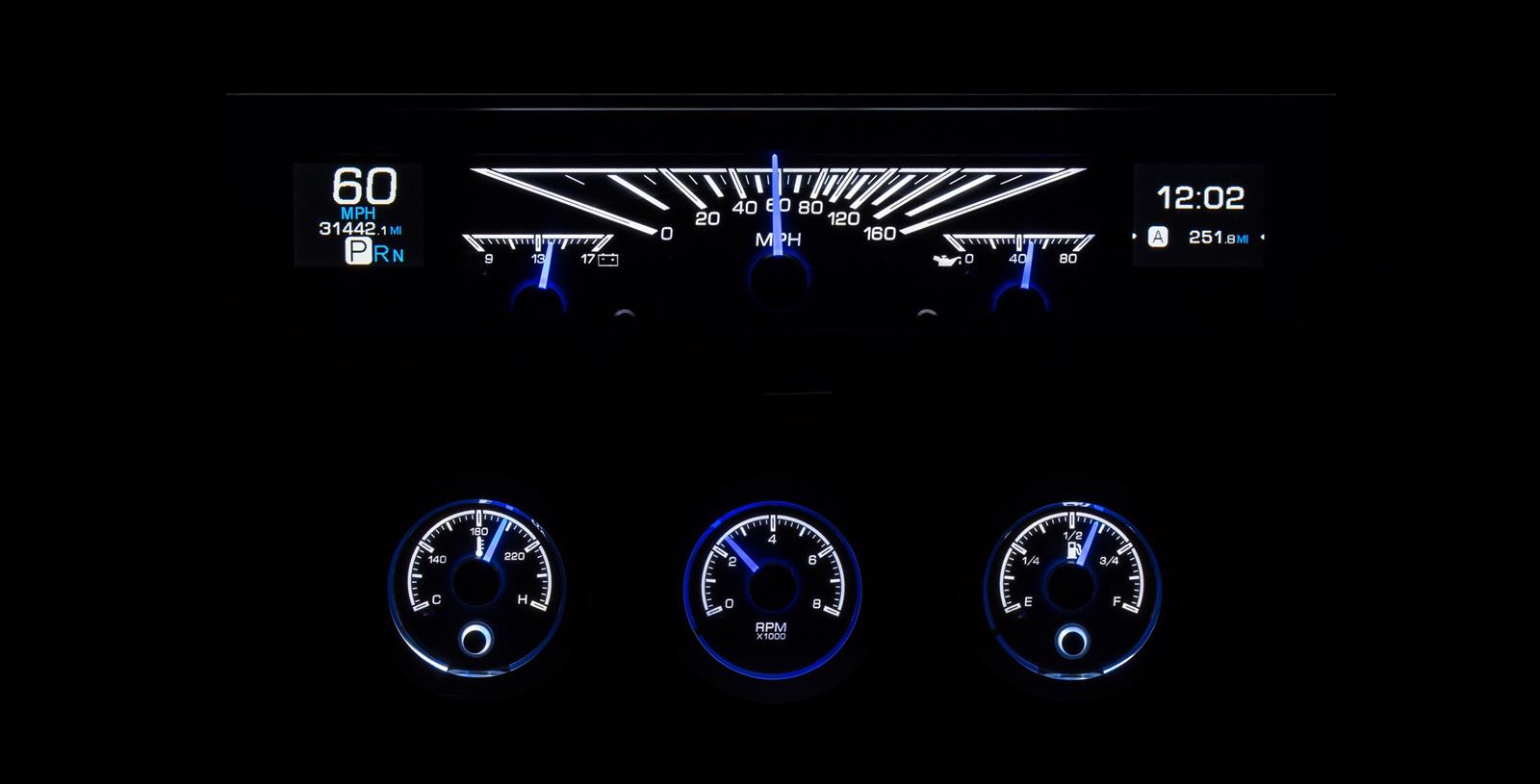 Dakota Digital HDX Direct-Fit Analog Gauge Systems HDX-61C-IMP-K