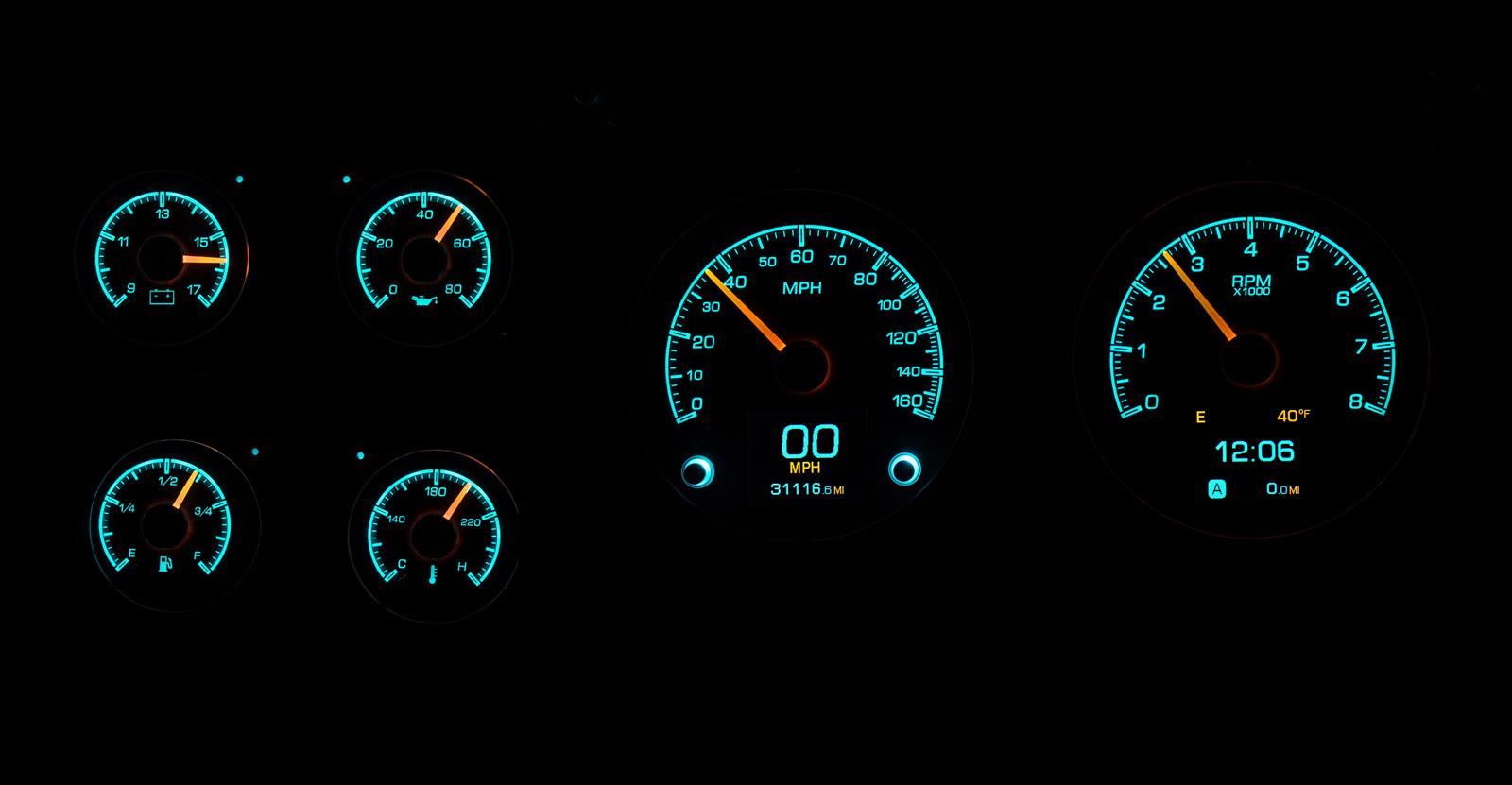 Dakota Digital HDX Direct-Fit Analog Gauge Systems HDX-73C-PU-K