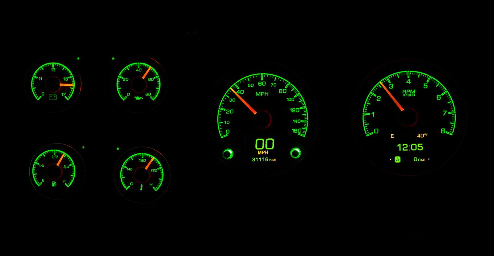 Dakota Digital HDX Direct-Fit Analog Gauge Systems HDX-73C-PU-K