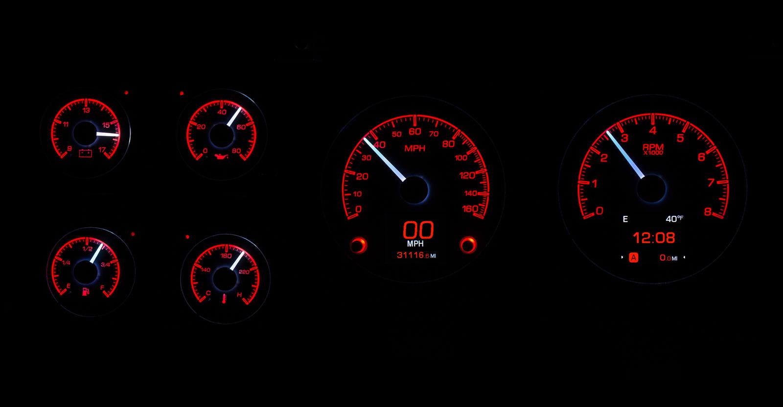 Dakota Digital HDX Direct-Fit Analog Gauge Systems HDX-73C-PU-K