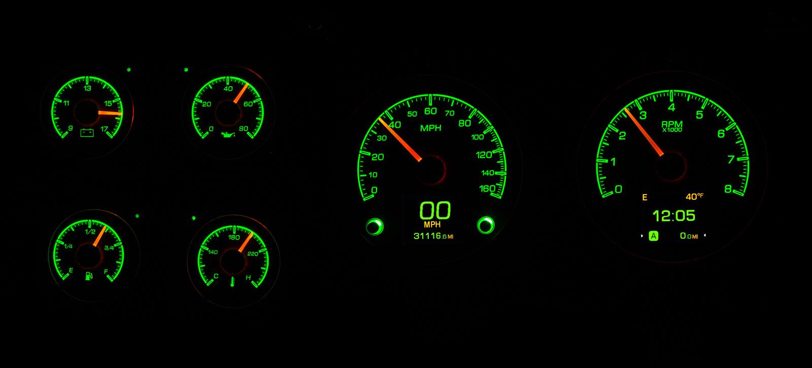 Dakota Digital HDX Direct-Fit Analog Gauge Systems HDX-73C-PU-K