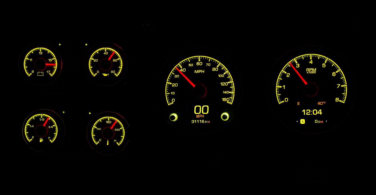 Dakota Digital HDX Direct-Fit Analog Gauge Systems HDX-73C-PU-K