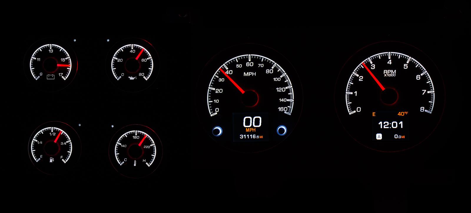 Dakota Digital HDX Direct-Fit Analog Gauge Systems HDX-73C-PU-S