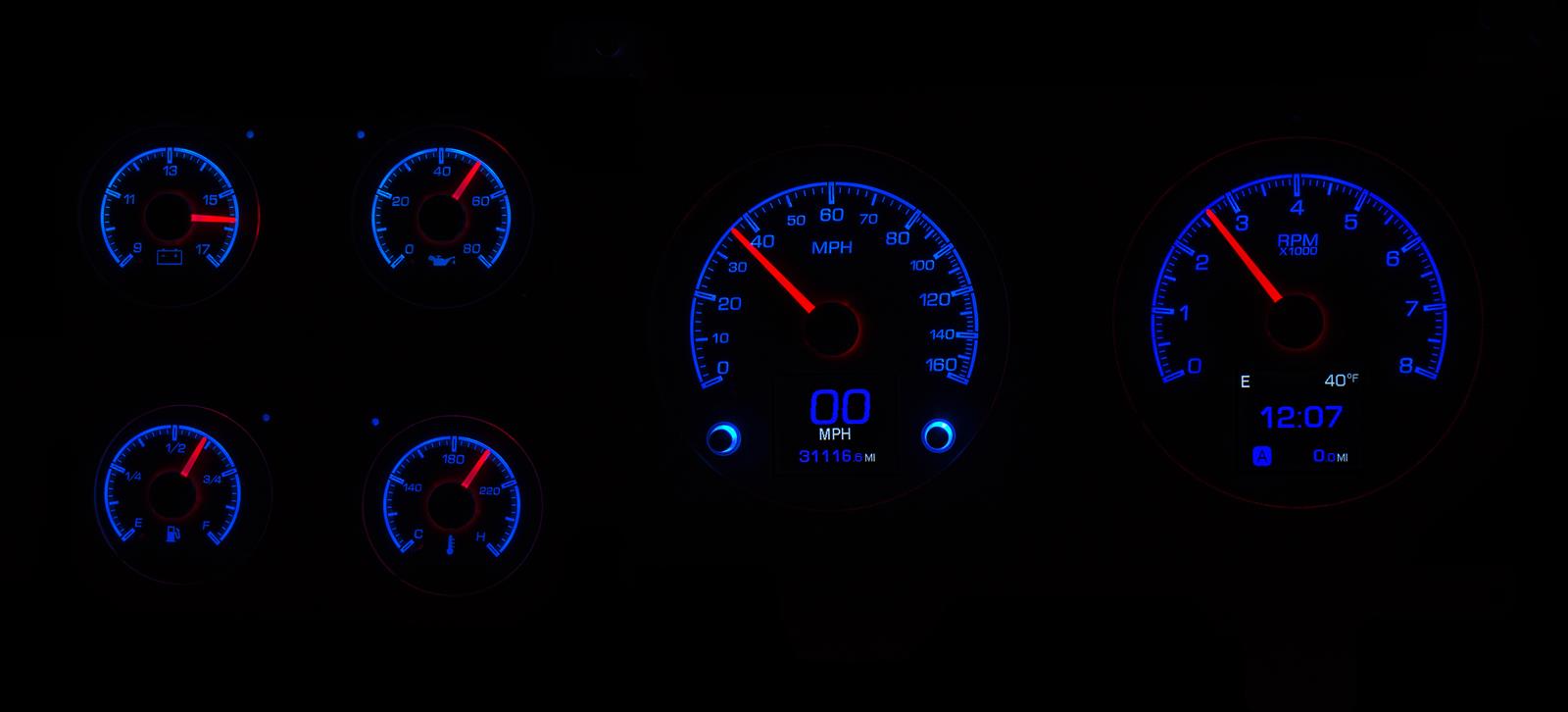 Dakota Digital HDX Direct-Fit Analog Gauge Systems HDX-73C-PU-S