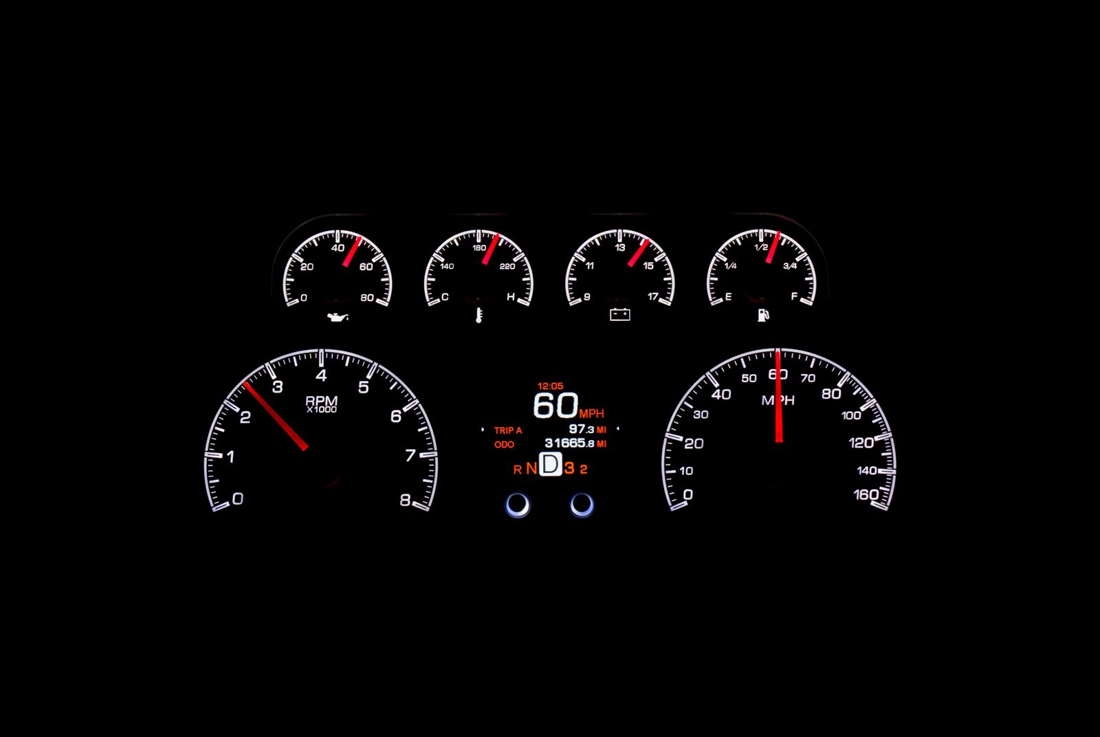 Dakota Digital HDX Direct-Fit Analog Gauge Systems HDX-88C-PU-S