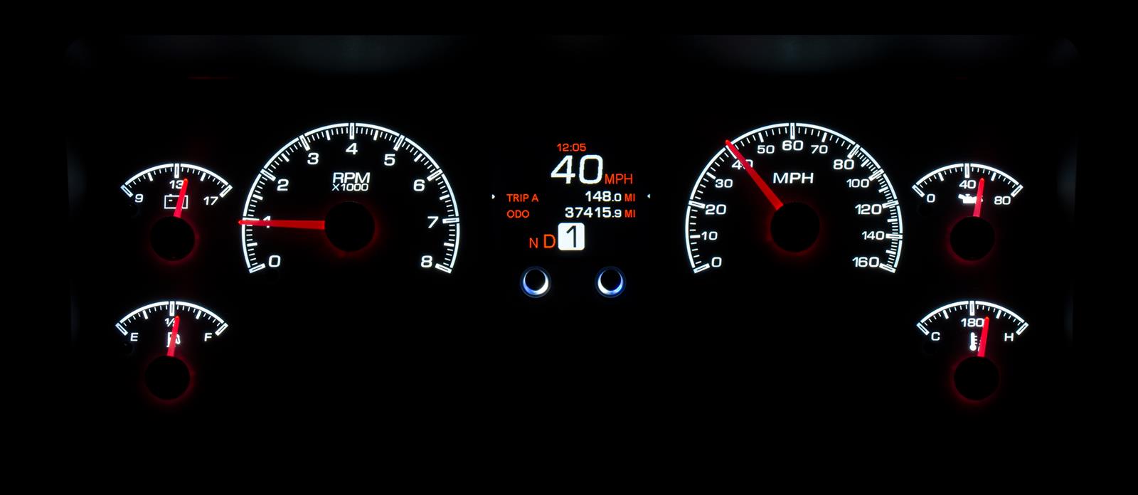 Dakota Digital HDX Direct-Fit Analog Gauge Systems MDX-96J-TJ-S