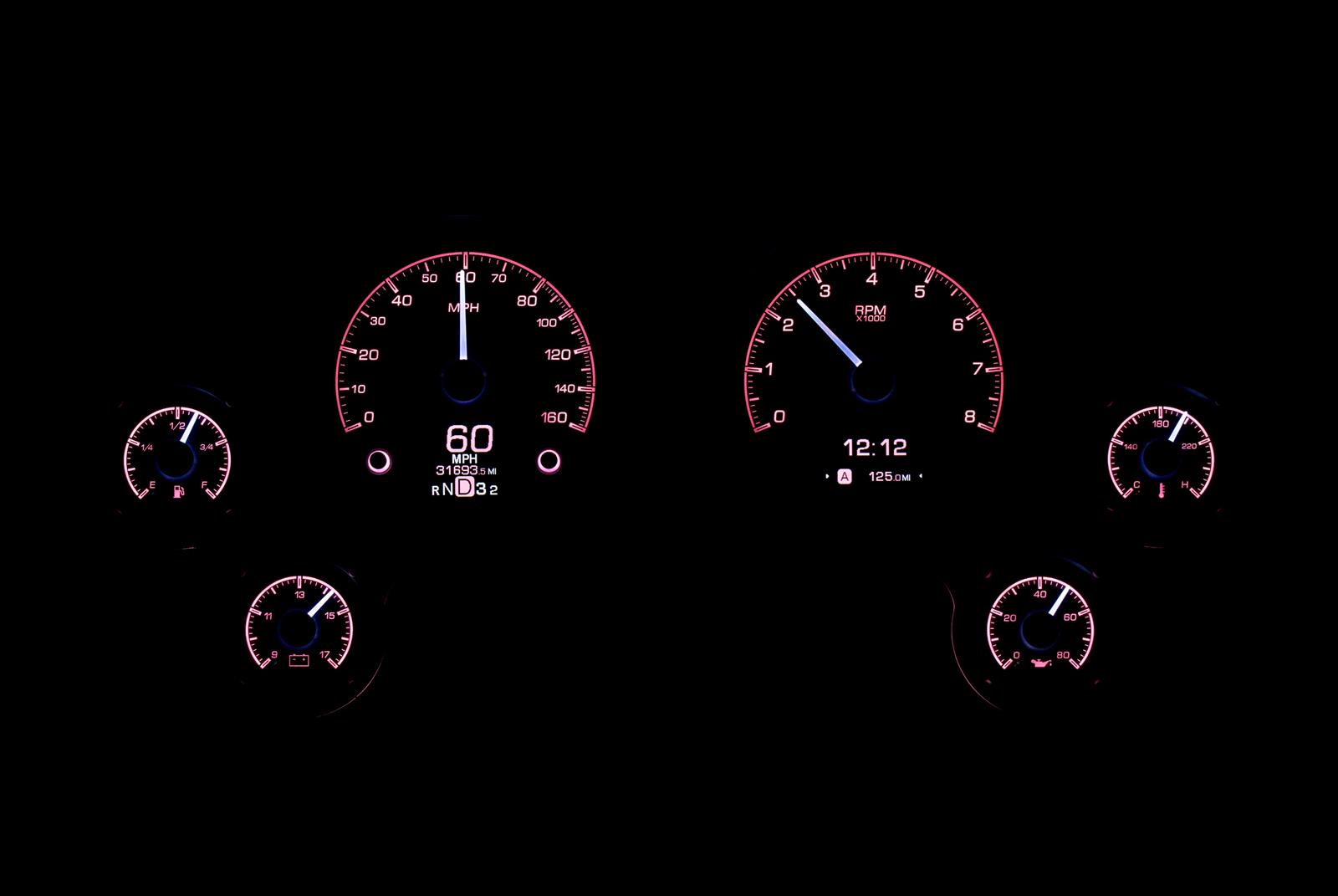 Dakota Digital HDX Direct-Fit Analog Gauge Systems HDX-63C-VET-K