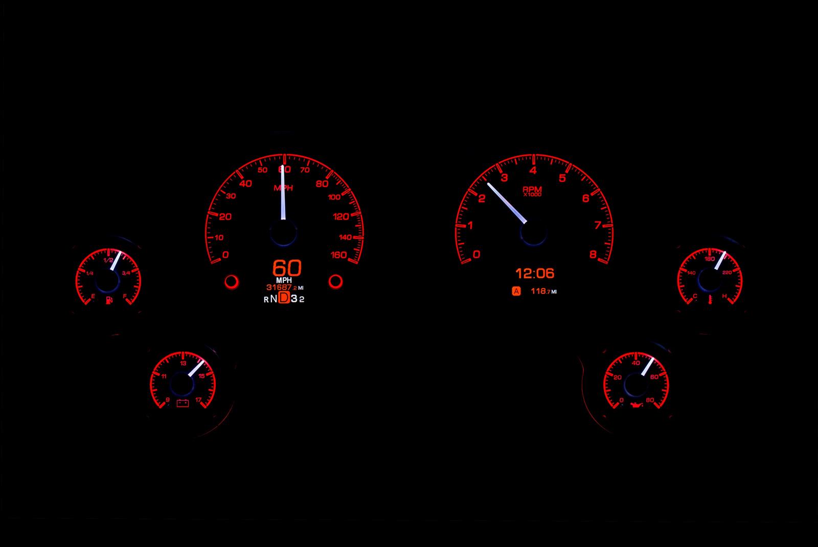 Dakota Digital HDX Direct-Fit Analog Gauge Systems HDX-63C-VET-K