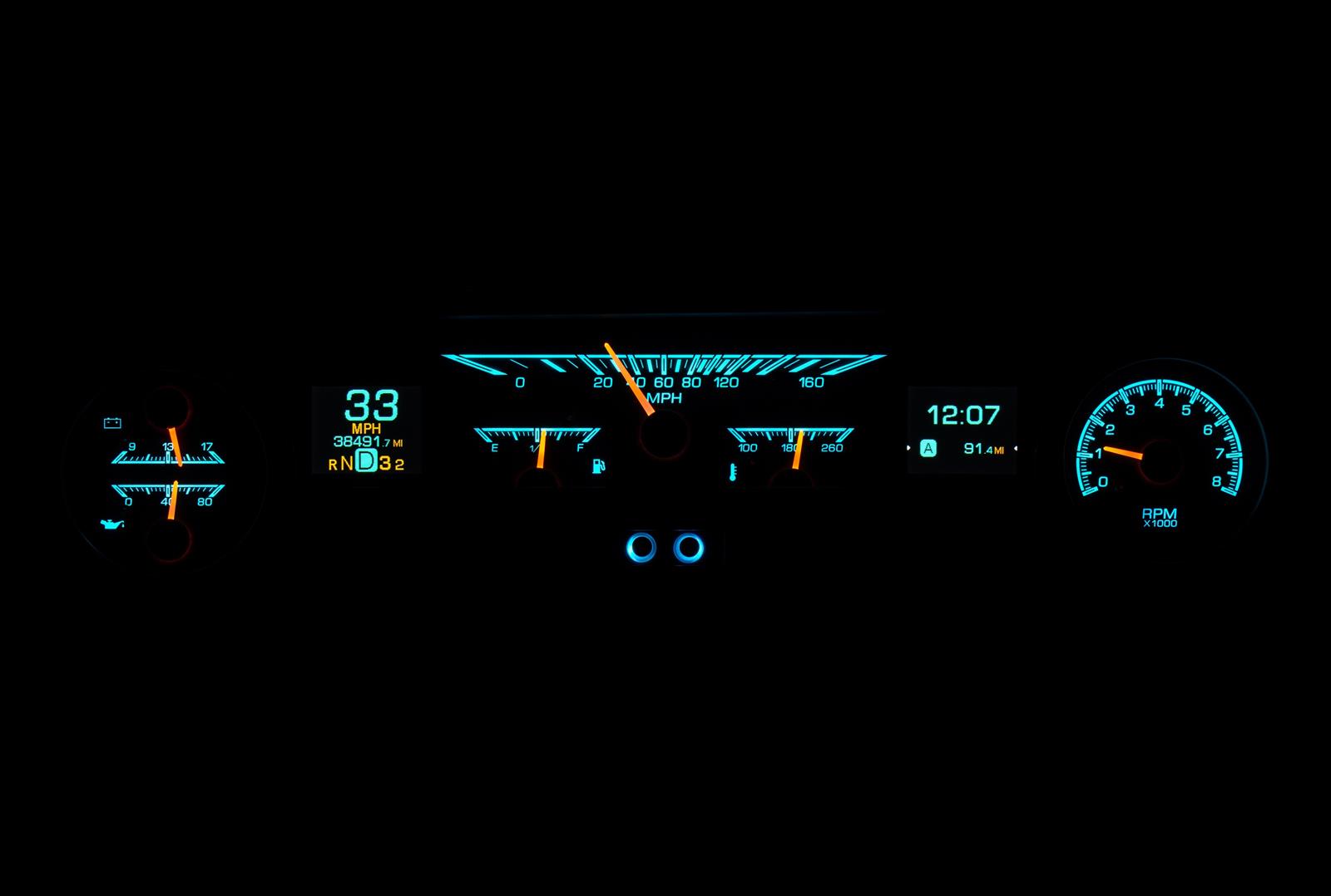 Dakota Digital HDX Direct-Fit Analog Gauge Systems HDX-64F-FAL-K