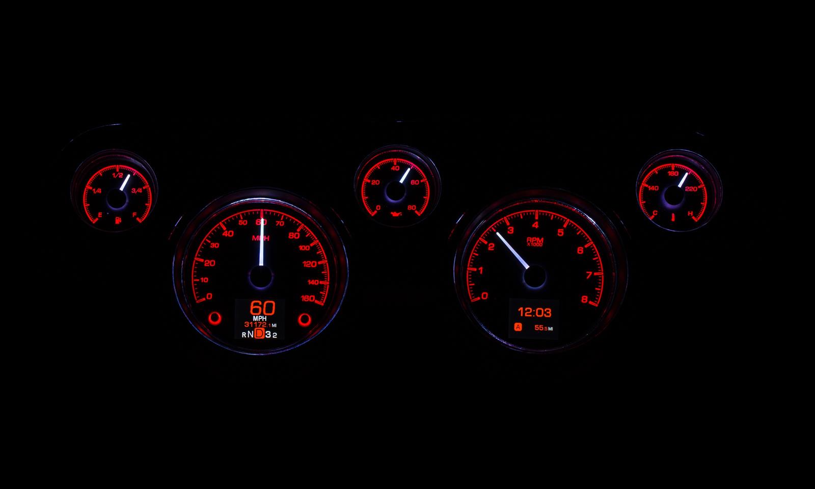 Dakota Digital HDX Direct-Fit Analog Gauge Systems HDX-67F-MUS-S