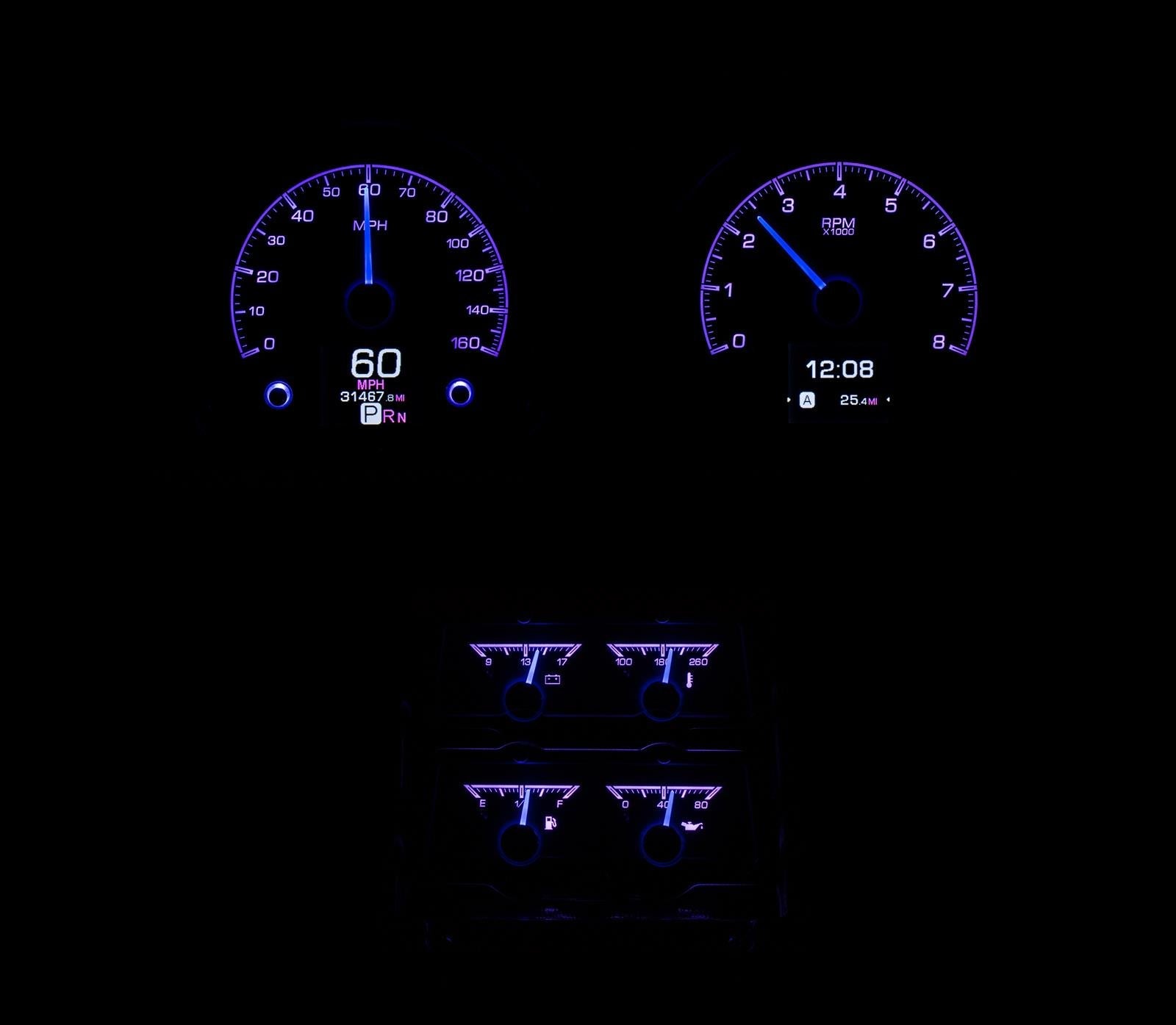 Dakota Digital HDX Direct-Fit Analog Gauge Systems HDX-68C-CAC-S