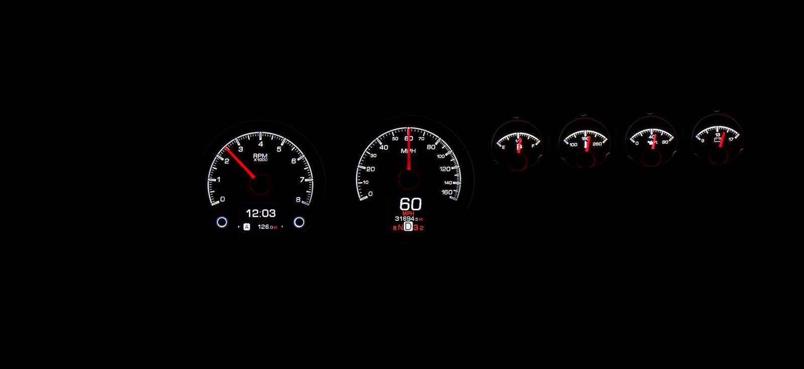 Dakota Digital HDX Direct-Fit Analog Gauge Systems HDX-68D-CHG-K