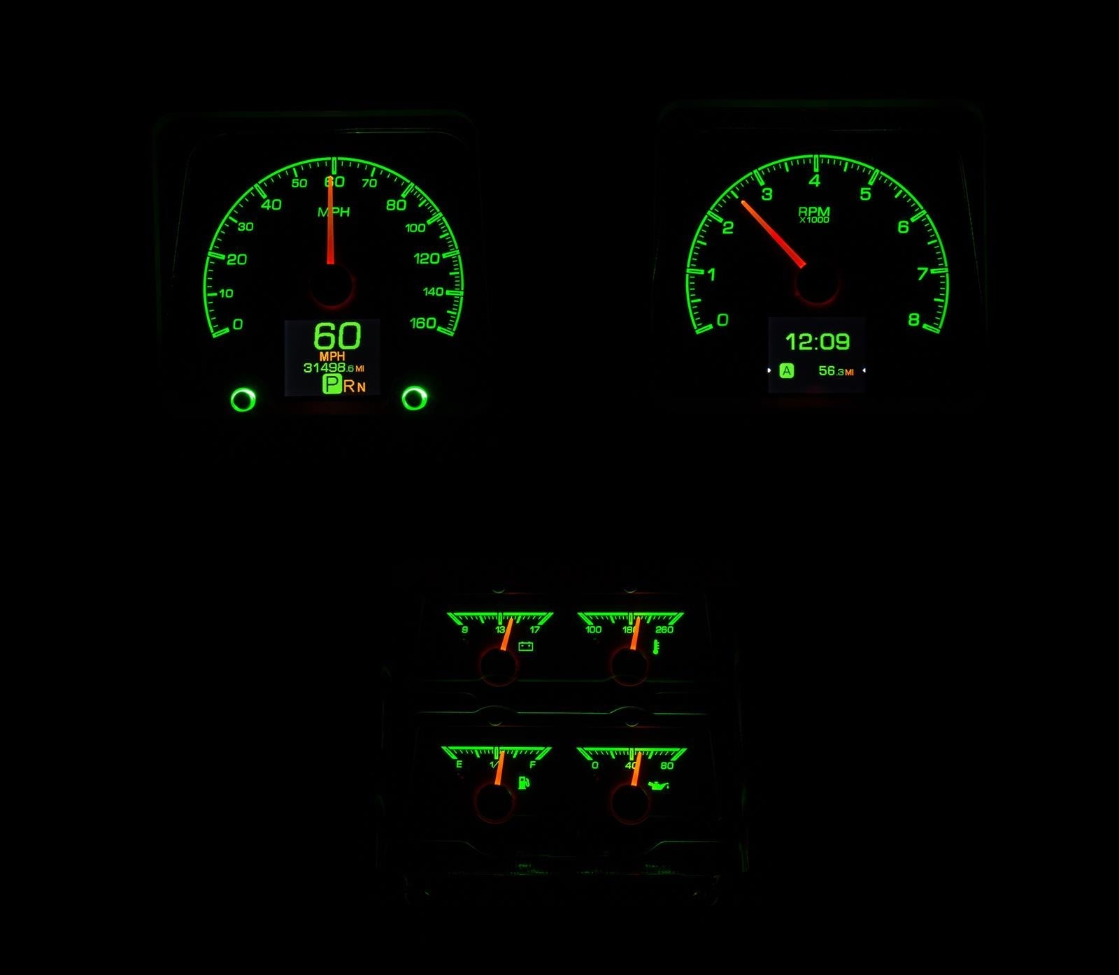 Dakota Digital HDX Direct-Fit Analog Gauge Systems HDX-69C-CAC-K