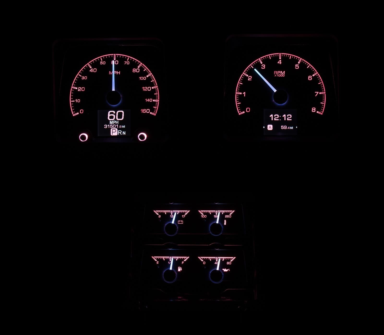 Dakota Digital HDX Direct-Fit Analog Gauge Systems HDX-69C-CAC-S