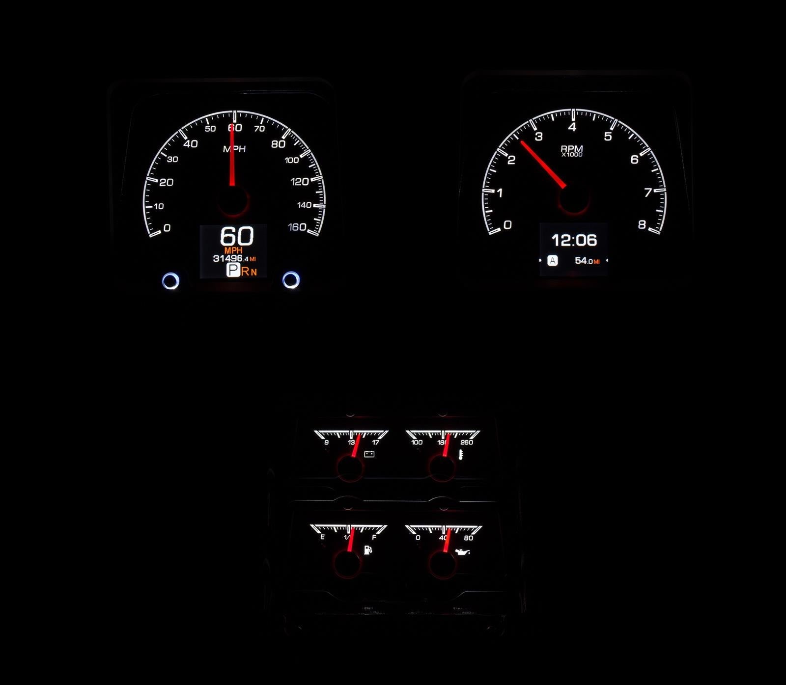 Dakota Digital HDX Direct-Fit Analog Gauge Systems HDX-69C-CAC-K