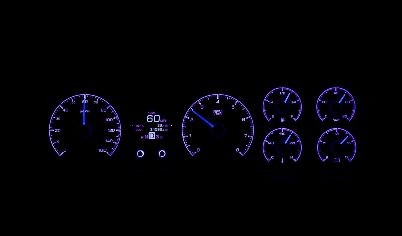 Dakota Digital HDX Direct-Fit Analog Gauge Systems HDX-70C-MAL-S