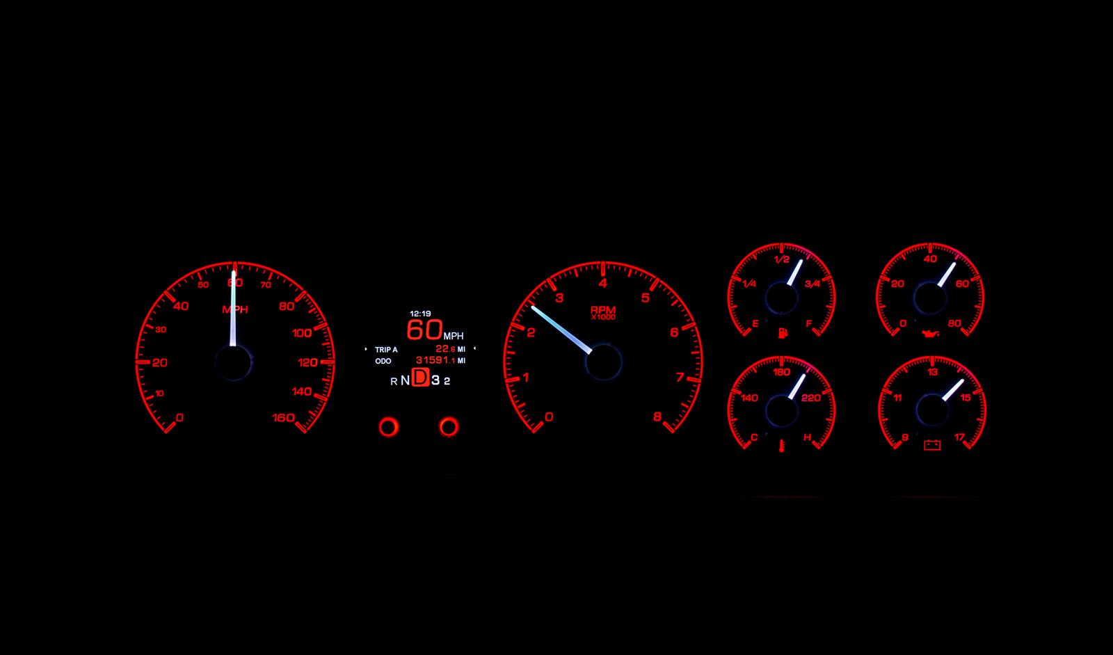 Dakota Digital HDX Direct-Fit Analog Gauge Systems HDX-70C-MAL-K