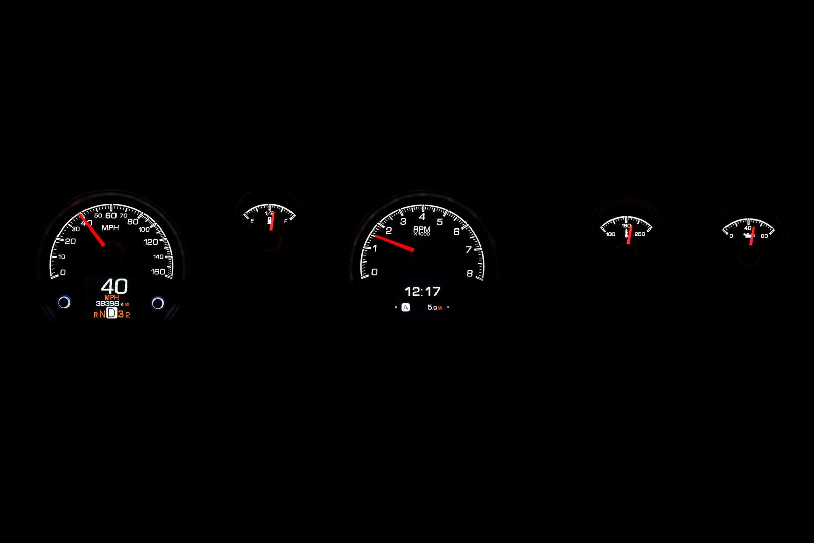 Dakota Digital HDX Direct-Fit Analog Gauge Systems HDX-70P-FIR-K