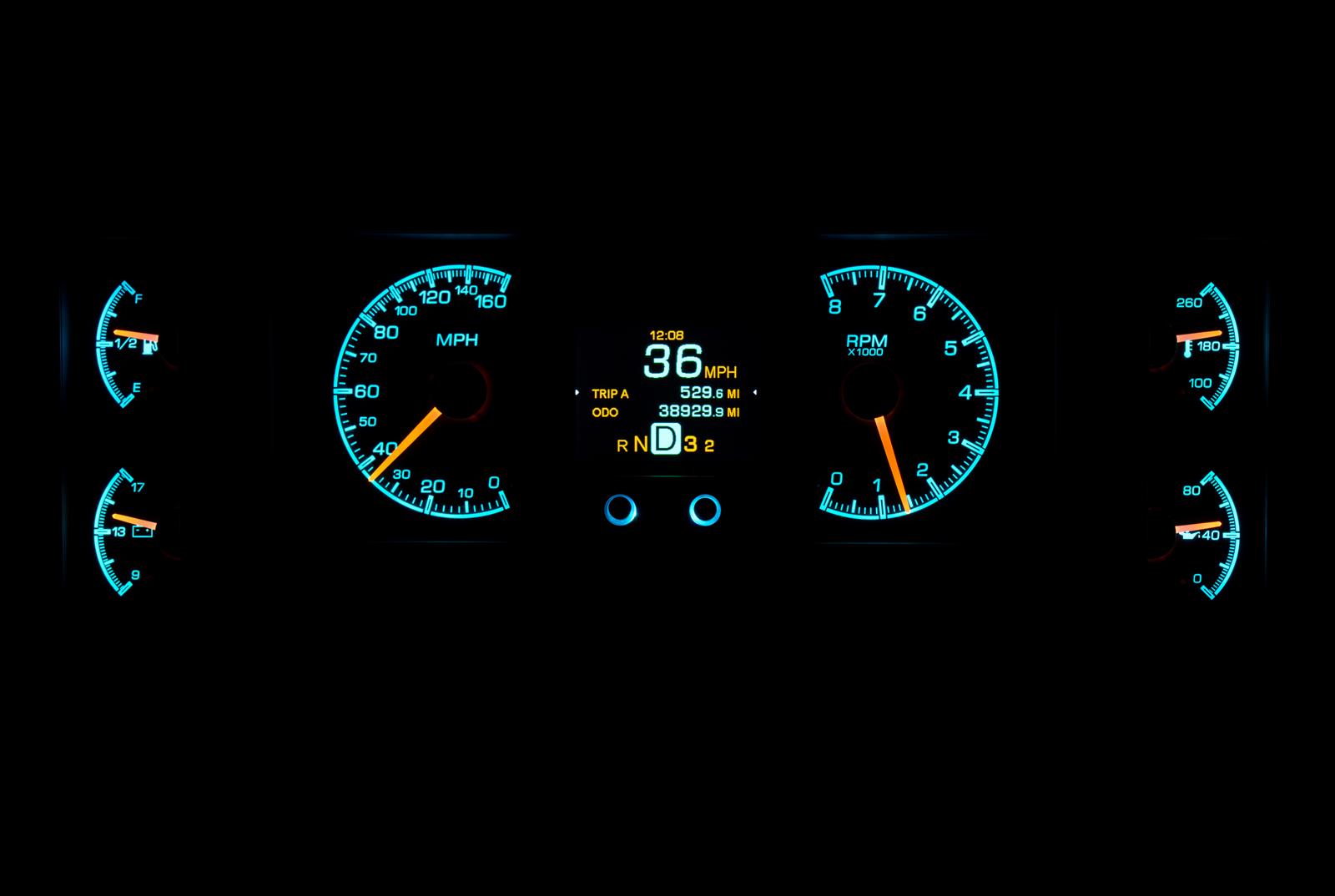 Dakota Digital HDX Direct-Fit Analog Gauge Systems HDX-84B-REG-S