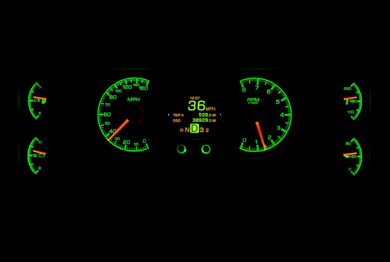 Dakota Digital HDX Direct-Fit Analog Gauge Systems HDX-84B-REG-S