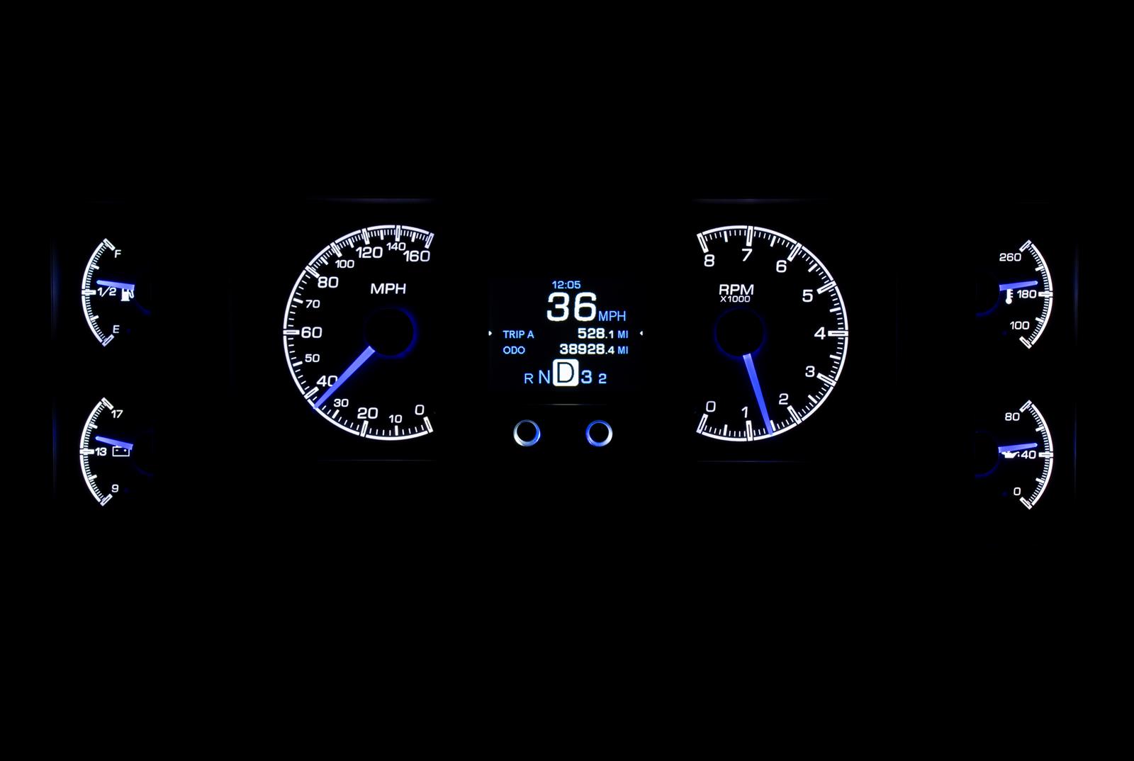 Dakota Digital HDX Direct-Fit Analog Gauge Systems HDX-84B-REG-S