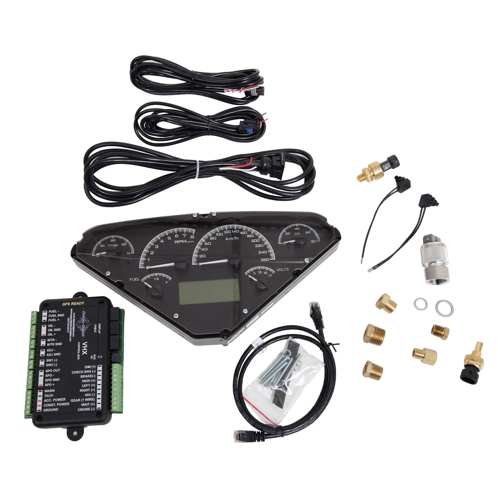 Dakota Digital VHX Series Direct-Fit Analog Gauge Systems MHX-55C-PU-K-W