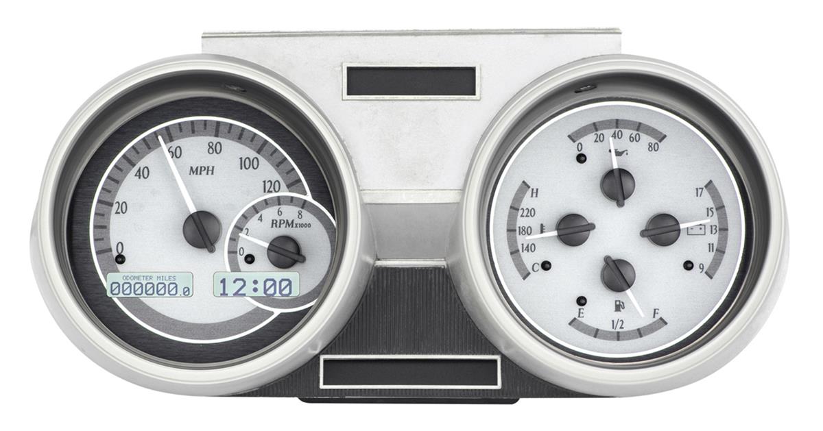 Dakota Digital VHX Series Direct-Fit Analog Gauge Systems VHX-66O-CUT-S-W