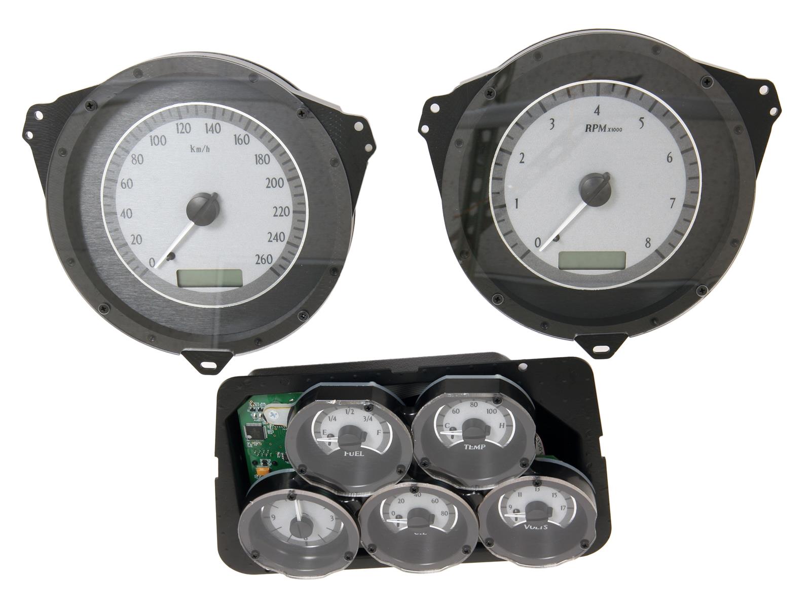 Dakota Digital VHX Series Direct-Fit Analog Gauge Systems MHX-68C-V-TA-S-R