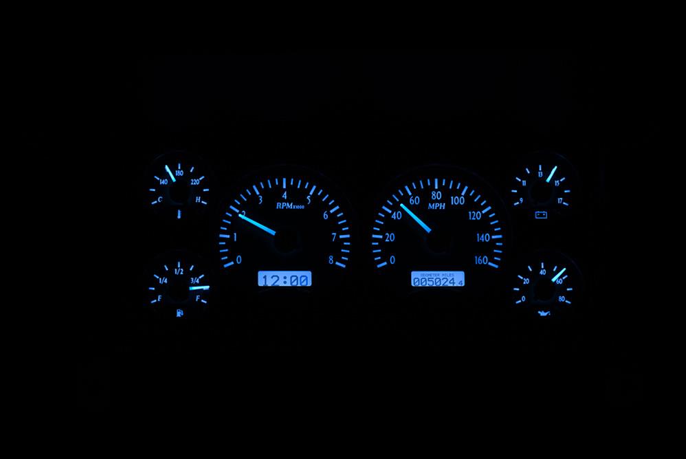 Dakota Digital VHX Series Direct-Fit Analog Gauge Systems VHX-86C-S10-S-B