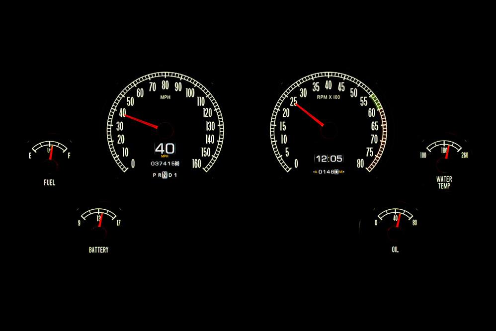 Dakota Digital RTX Direct-Fit Gauge Kits RTX-65C-VET-X