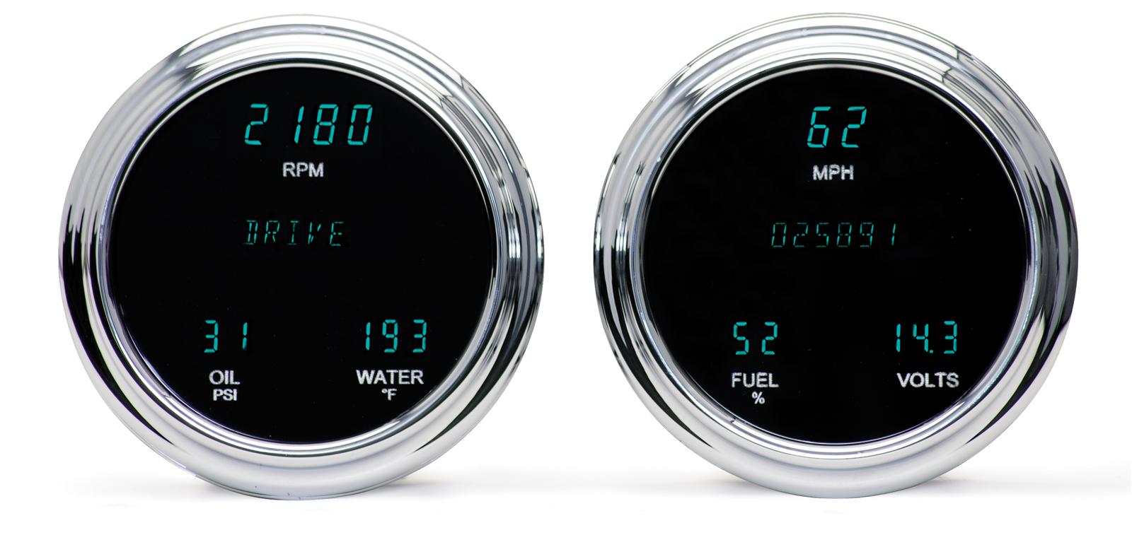 Dakota Digital Round Designer Series Gauge Kits VFD3-1004-B