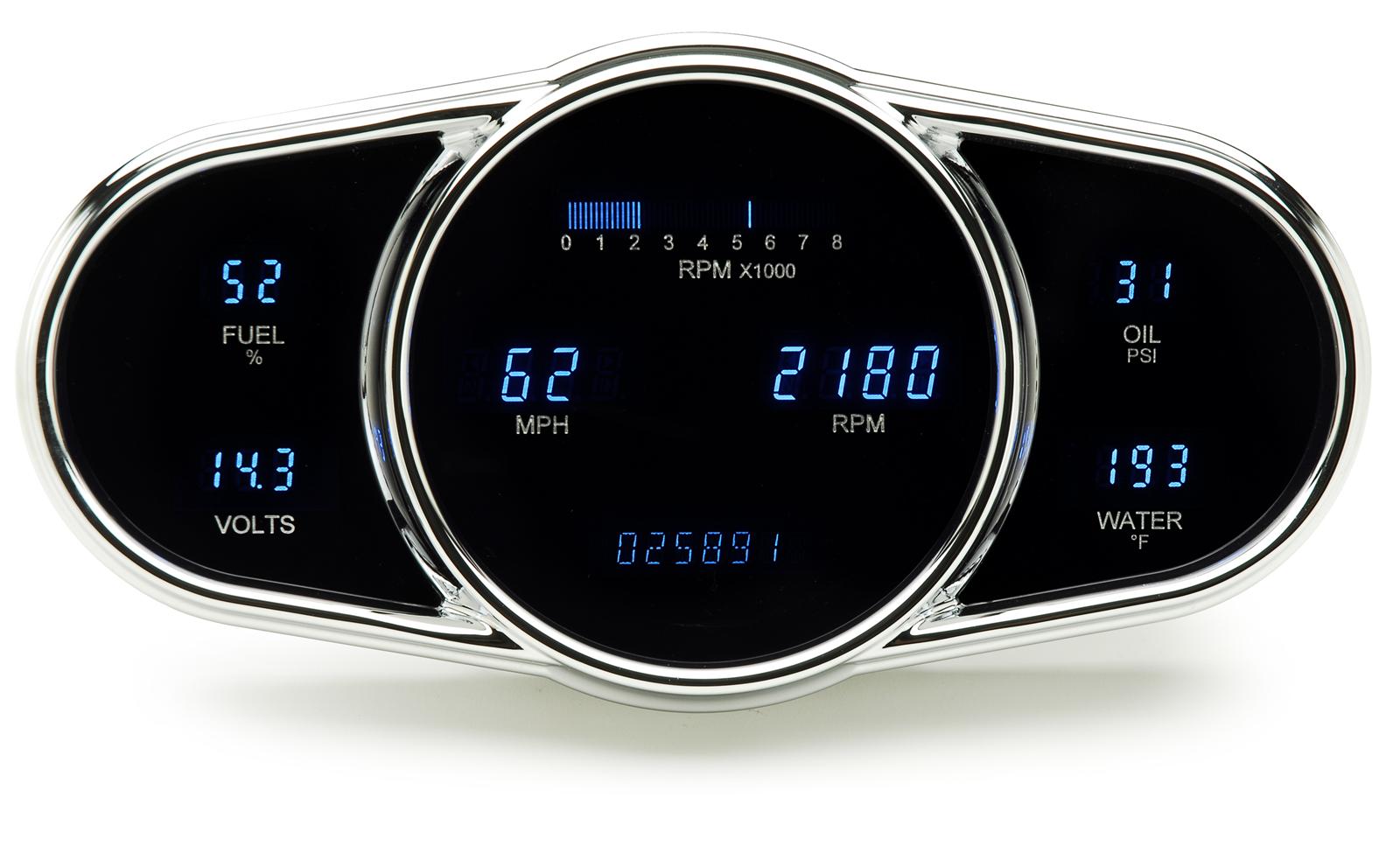 Dakota Digital Elliptical Designer Series Digital Gauge Kits VFD3-1009-B