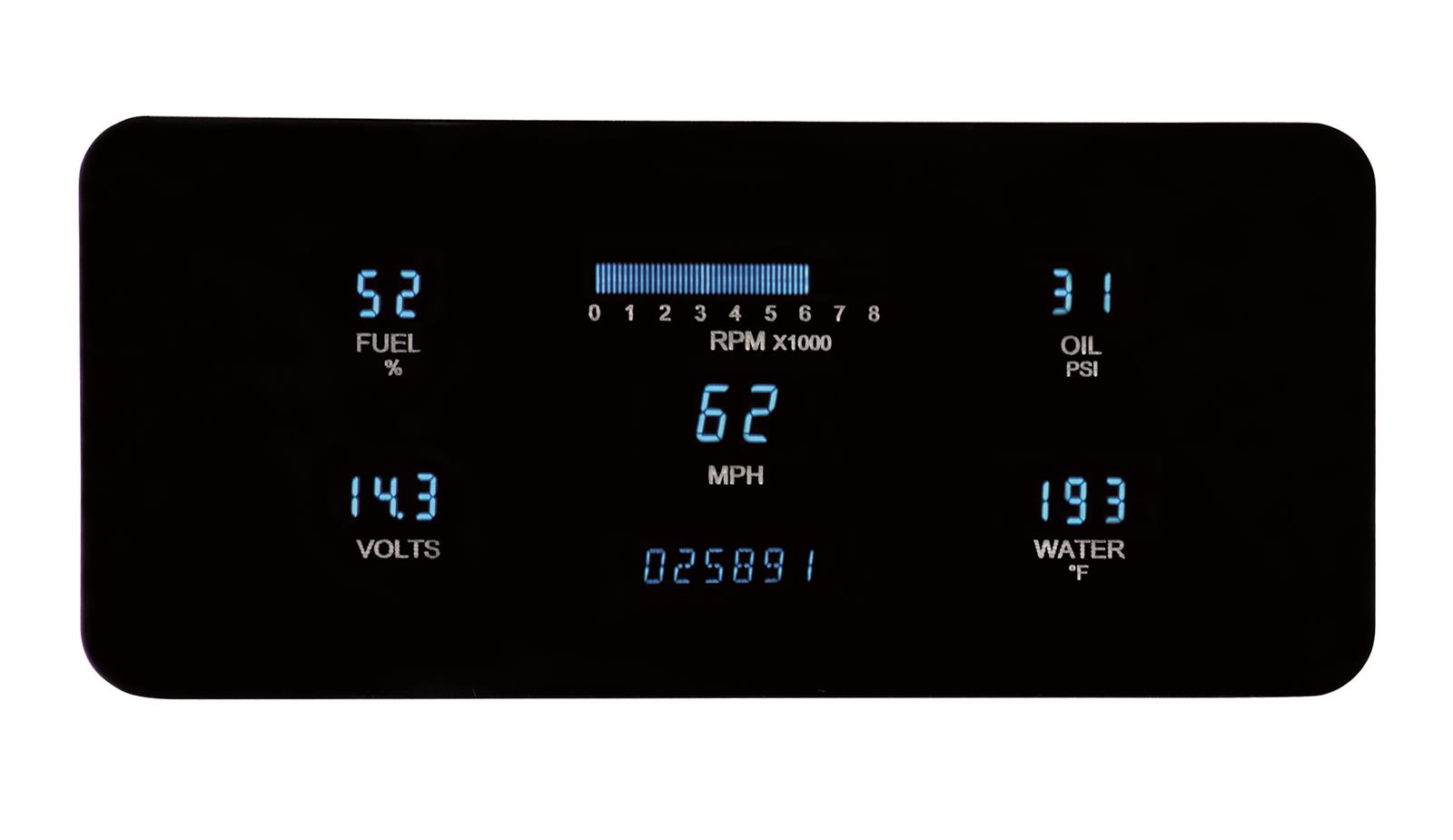Dakota Digital VFD3 Digital Gauge Systems VFD3-63J-WJ-B