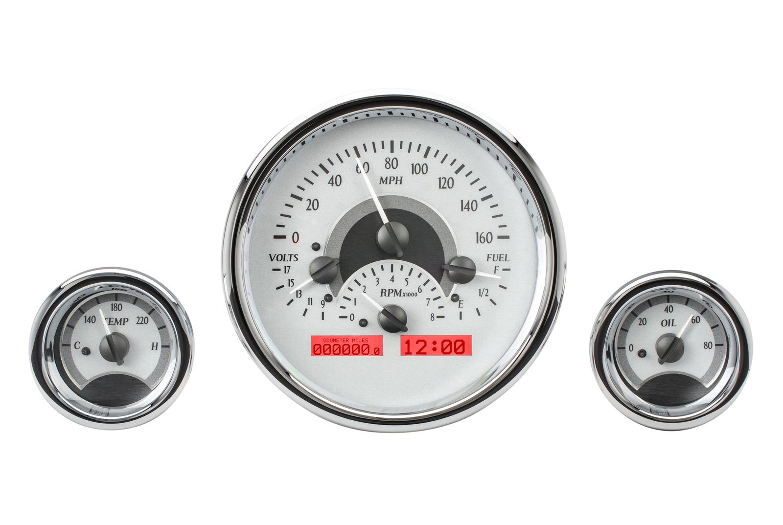 Dakota Digital VHX Series Universal Round Analog Gauge Kits VHX-1013-S-R