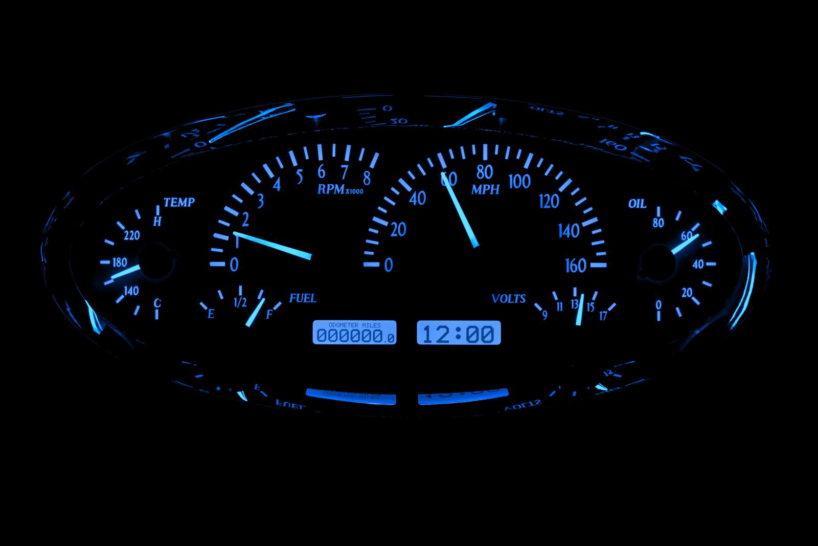 Dakota Digital VHX Series Elliptical Analog Gauge Kits VHX-1017-S-B