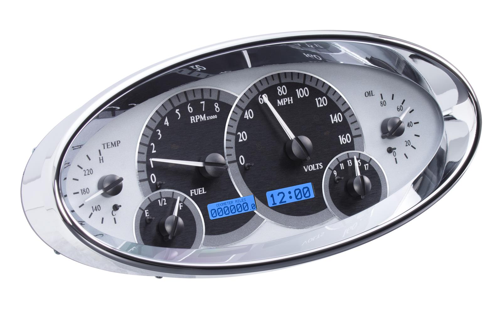 Dakota Digital VHX Series Elliptical Analog Gauge Kits VHX-1017-S-B