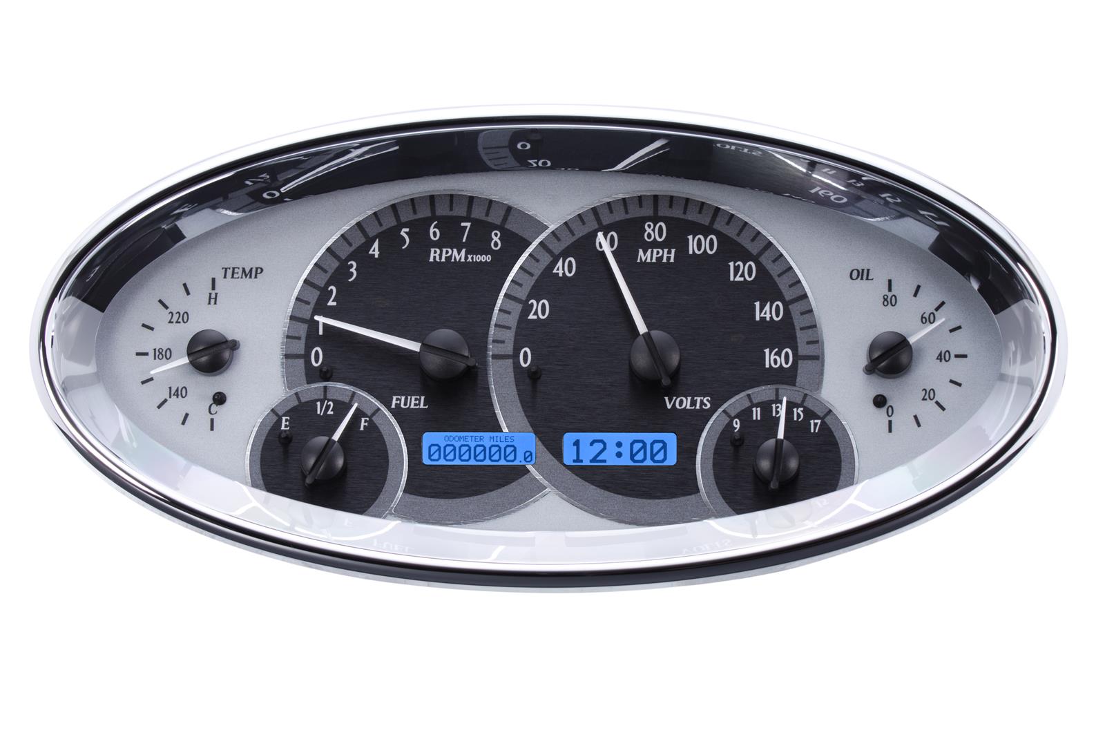 Dakota Digital VHX Series Elliptical Analog Gauge Kits VHX-1017-S-B