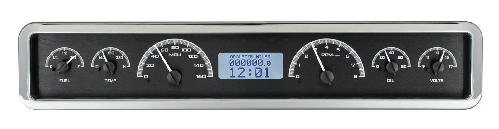 Dakota Digital VHX Series Universal Rectangle Analog Gauge Kits VHX-1023-K-W