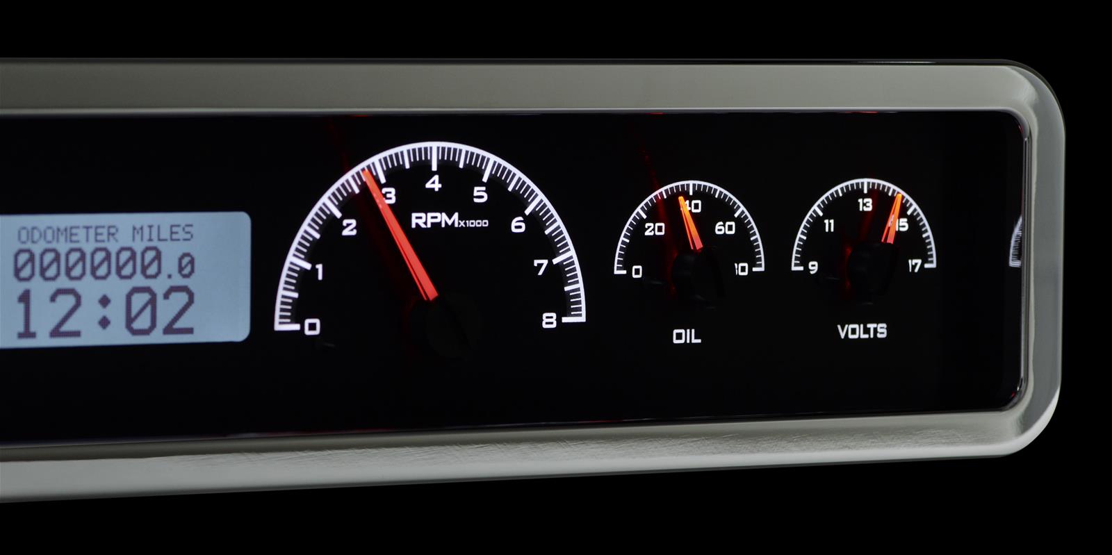 Dakota Digital VHX Series Universal Rectangle Analog Gauge Kits VHX-1023-K-W