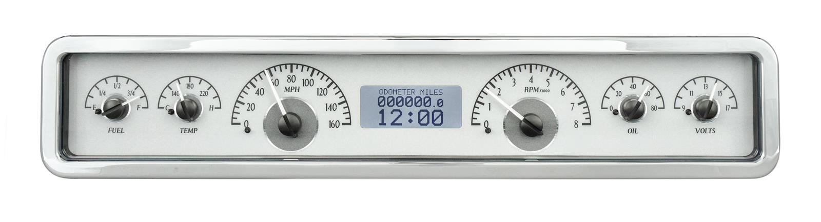 Dakota Digital VHX Series Universal Rectangle Analog Gauge Kits VHX-1023-S-W