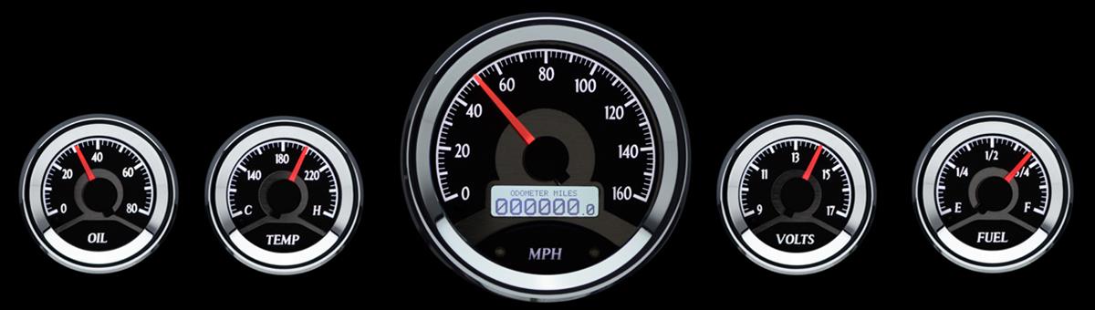 Dakota Digital VHX Series Universal Round Analog Gauge Kits VHX-1050-K-W