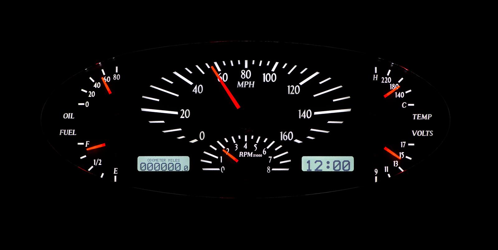 Dakota Digital VHX Series Direct-Fit Analog Gauge Systems VHX-32F-K-W