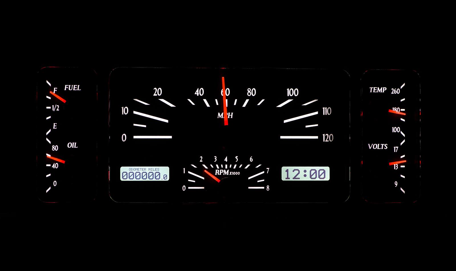 Dakota Digital VHX Series Direct-Fit Analog Gauge Systems VHX-35F-K-W